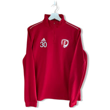 Charger l&#39;image dans la galerie, SWEAT 1/4 ZIP ADIDAS ROUGE FEMME S
